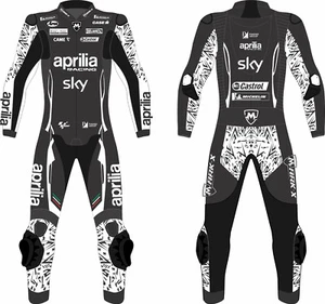Traje de carreras Aleix 41 Aprilia 2024 MotoGP moto cuero hombre certificación CE - Imagen 1 de 6