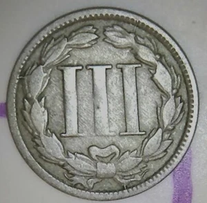 1867 3c nickel with die crack error - Picture 1 of 4