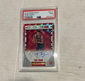 Trae Young 2018 Panini Hoops Rookie Ink No. RI-TY - PSA 9 Mint - Picture 1 of 2