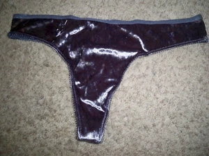 VICTORIAS SECRET VELVET THONG GRAY EXTRA LARGE NEW - Picture 1 of 4
