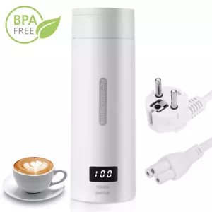 Tragbare Wasserkocher 500ml Thermobecher Heißwasser Tee Kaffee Heizung Reise - Bild 1 von 12