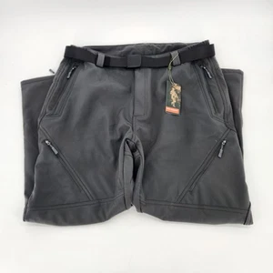 FREE SOLDIER Outdoor Softshell Fleece Lined Cargo Snow Ski Pants Belt Sz 40x30 - Picture 1 of 3