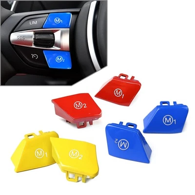 Steering Wheel M1 M2 Mode Switch Button Cover Fit BMW 1 2 3 4 5 6 Series X5 X6 - Image 1 of 4