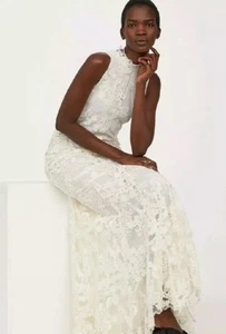 H&M CONSCIOUS EXCLUSIVE ORGANIC COTTON LACE DRESS BRIDAL WEDDING PROM. SIZE XS. - Picture 1 of 15