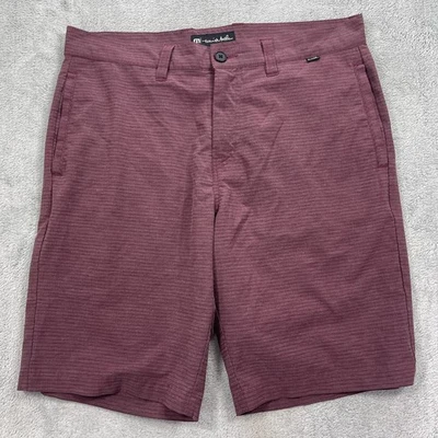 Pantalones Cortos de Golf Travis Mathew Wanderlust Para Hombres 34 Granate Elastizados Acanalados Rendimiento Foto 1 de 4