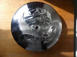 VTG Harley Davidson Motorcycle Part Air Breather Cover 8" Live To Ride USA - Picture 1 of 10