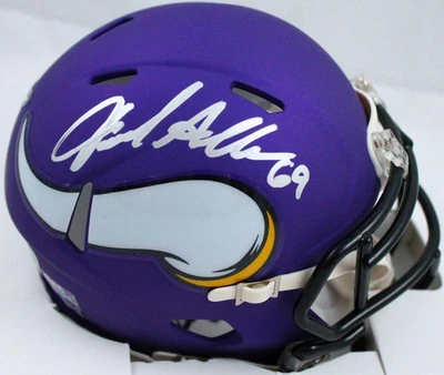 Minicasco de velocidad autografiado por Jared Allen Minnesota Vikings-Beckett con holograma Foto 1 de 4