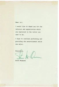 Steve McQueen - TSL (To Bev) - Picture 1 of 1