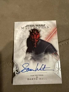 2018 Topps Star Wars Masterwork auto Sam Witwer DARTH MAUL - Picture 1 of 2