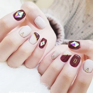 100pcs Imitation Crystal Nail Art Rhombus Gems Flat Backs Nail Art Rhinestones - Picture 1 of 11