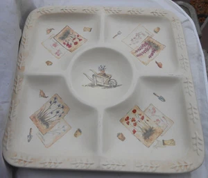  SONOMA ARTÍCULOS PARA EL HOGAR CAMPOS DE VERANO BANDEJA DE SABOR PLATO ASTILLAS INMERSIÓN FLORES JARDINERÍA - Imagen 1 de 2