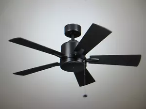 Kichler Lucian II 42 in. Indoor Satin Black Downrod Mount Ceiling Fan - Picture 1 of 5