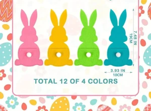 OSTERN TOP Bestecktaschen Hase aus Filz im 12 -er Set-Osterdekoration - Bild 1 von 5
