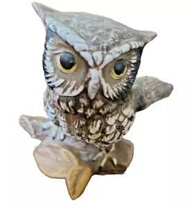 Homco Porcelain Barn Owl Figurine Statue #1114 Home Interior Bird 5" Vintage - Picture 1 of 10