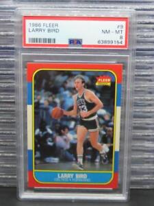 1986-87 Fleer Larry Bird #9 PSA 8 Celtics
