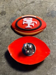 San Francisco 49ers silicone charm stud earrings - Picture 1 of 1