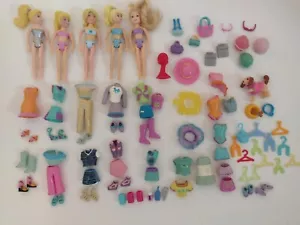 Grande lotto Polly Pocket bambole vestiti scarpe e accessori vari - Foto 1 di 2