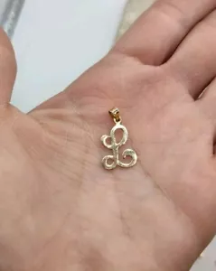 Ciondolo lettera L in oro 14 kt vintage - Foto 1 di 9