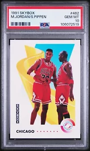 Tarjeta de baloncesto Skybox Michael Jordan Scottie Pippen #462 1991 | PSA 10 GEMA COMO NUEVA - Imagen 1 de 4