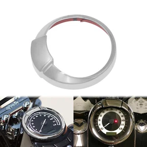 Visera de anillo de ajuste de velocímetro cromado apta para Harley Road King Dyna Fat Bob 15-17 - Imagen 1 de 12