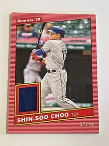 2020 Donruss Baseball '86 Retro Materials Red #/99 - Shin-Soo Choo - Rangers - Picture 1 of 3