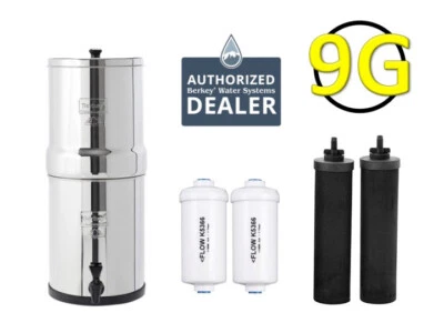 Travel Berkey Water Filter w/ 2 Black Berkey Elements & 2 Berkey Fluoride - NEW - Image 1 of 4