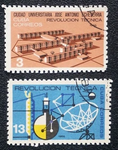 sCUBA Sc# 944-945 TECHNICAL REVOLUTION tech CPL SET of 2 1965 used cto - Picture 1 of 1