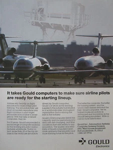 3/1989 PUB GOULD ELECTRONICS COMPUTER SIMULATOR TRAINING AIRLINE PILOT AD - Picture 1 of 1