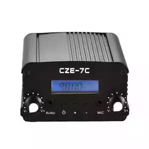 FM Transmitter Church 7/1W Mini Radio Stereo Station PLL Black w/ Antenna CZE7C - Picture 1 of 4