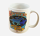 Kentucky Blue Grass State Souvenir Kaffeetasse 11 OZ Tasse MC Art Co Pferderennen