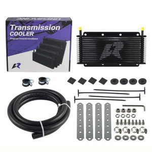 Universal Transmission Oil Cooler kit 11"x4.2"x0.75" (280x107x19mm) 3/8" Barb - Picture 1 of 12