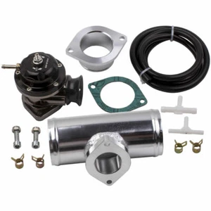 UNIVERSAL BILLET ALUMINUM TYPE-RS TURBO BLOW OFF VALVE BOV+2.5" FLANGE TUBE PIPE - Picture 1 of 8