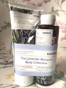 Korres Lavender Blossom Body Smoothing Milk Cream Body Wash Cleanser Gift Set - Picture 1 of 5