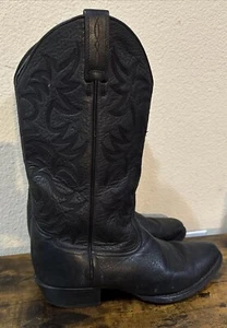 Ariat 34770 Heritage R-Toe Black Leather Pull On Cowboy Boots Men's 12 D - Picture 1 of 5
