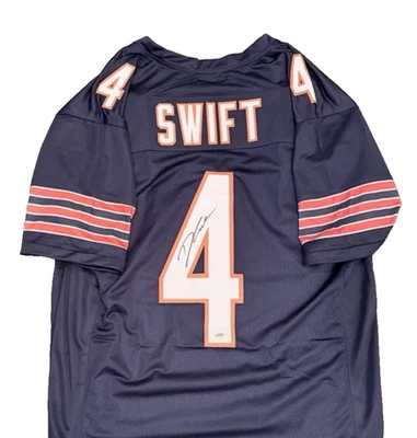 D'Andre Swift Signed Auto Autographed Chicago Bears Custom Jersey WITH COA - Image 1 of 4