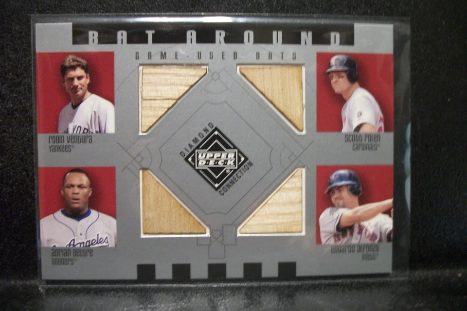 ROBIN VENTURA/ADRIAN BELTRE/SCOTT ROLEN/ALFONZO 2002 UD Bat Around Quad GU VRBA - Image 1 of 1