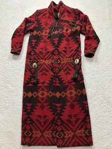 Vintage Woolrich? Blanket Coat Aztec Long Wool - Mens Large? Red - Read👇 - Picture 1 of 14
