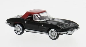 Brekina 1963-67 Chevrolet Corvette C2 - Black 1/87 #18025 HO Scale - Picture 1 of 1