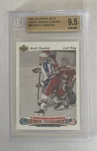 1991-92 Keith Tkachuk Upper Deck Czech World Juniors RC Rookie BGS 9.5 Blues - Picture 1 of 2