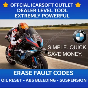iCarsoft MT V6 OBD2 Diagnostic Tool For BMW Motorcycles ABS Engine ECU Reset - Picture 1 of 20