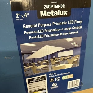 Metalux Gpt Series Prismatic Led Panel 39W 2 X 4' 5000 Lumen - Picture 1 of 5