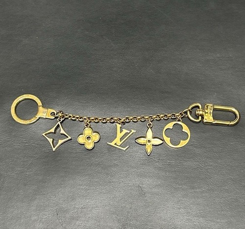 LOUIS VUITTON（LV） Autentico portachiavi LOUIS VUITTON borsa ciondolo catena Fleur de Monogram M65111 con scatola