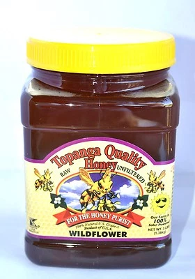 3lbs BEST Quality Raw Honey Unfiltered Honey Wildflower Grove CA (Kosher) - Image 1 of 2