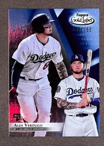 2018 Topps Gold Label #57 Alex Verdugo Class 1 Blue /150 RC