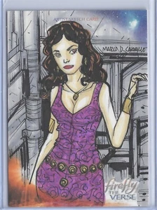 2015 Firefly: The Verse Sketch Card Inara by Marco D Carrillo 1/1 JSC - Picture 1 of 2