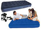 INFLATABLE SINGLE/DOUBLE FLOCKED AIR BED CAMPING RELAX AIRBED MATTRESS W PUMP