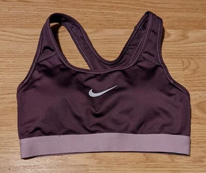 Nike Dri-Fit Purple Sports Bra XS Racerback Stretchy Padded Yoga Exercise - Picture 1 of 4
