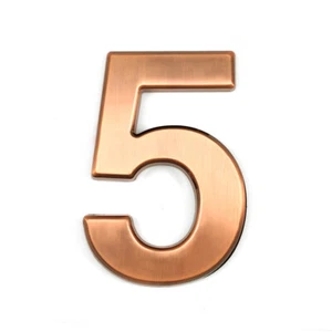 House Number (5) ABS Plastic 4" Inch Bronze Mailbox Outdoor Apartment - Picture 1 of 2