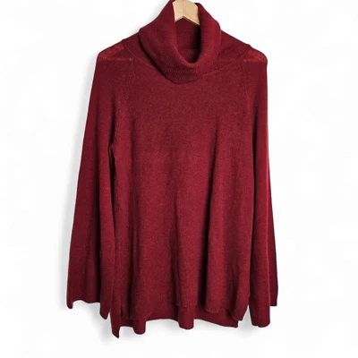 Suéter Coldwater Creek para mujer cuello capucha cachemir talla L (con defectos) Foto 1 de 4