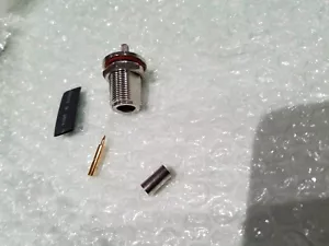 5 pcs Reverse Polarity N Type Female Chassis hole RG-58 RF Connector (RP)N-JY5Y - Foto 1 di 3